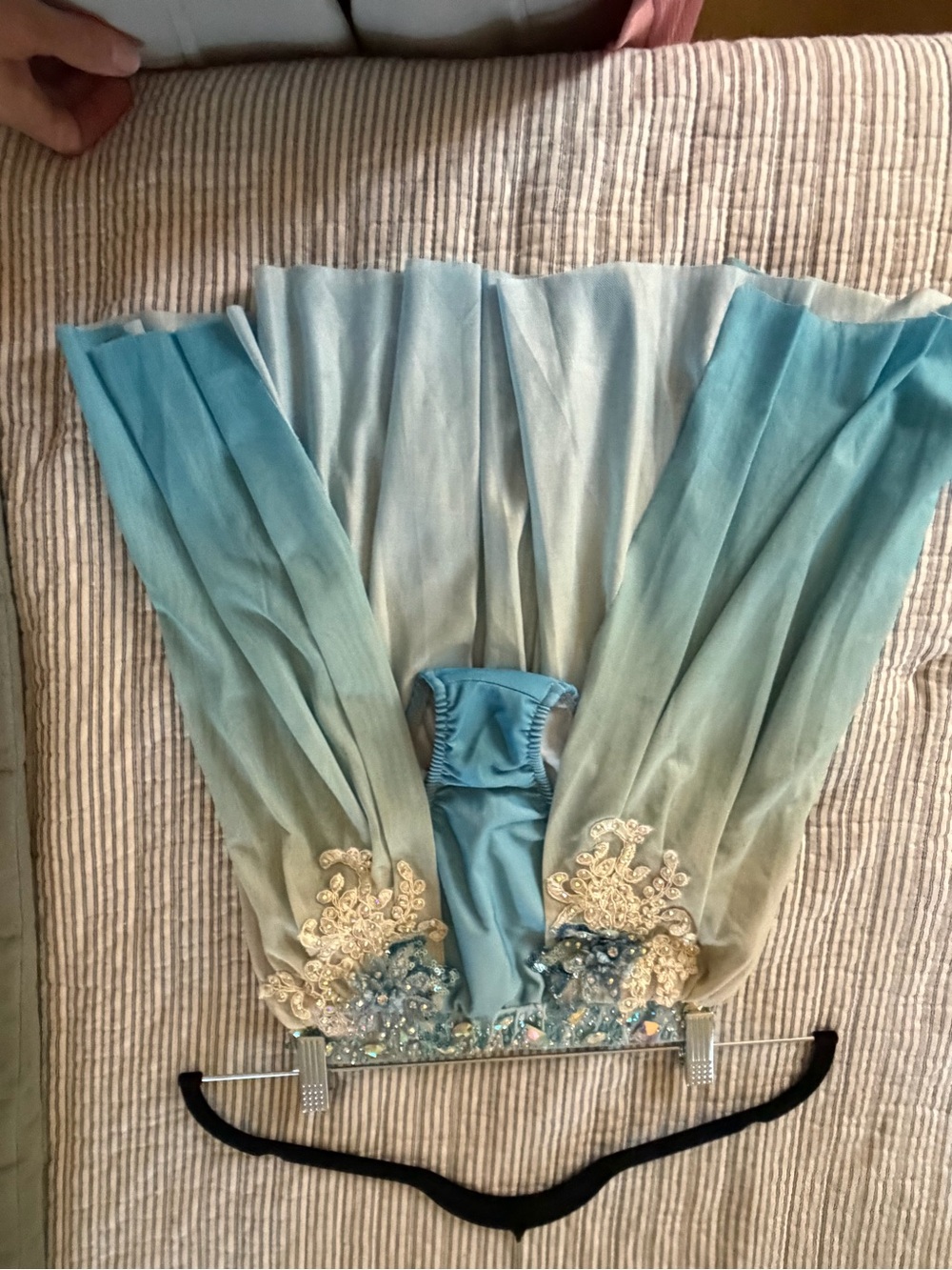 Blue Ombré Lyrical Dance Costume | Competition | Rhinestone | Youth - Picture 5 of 11